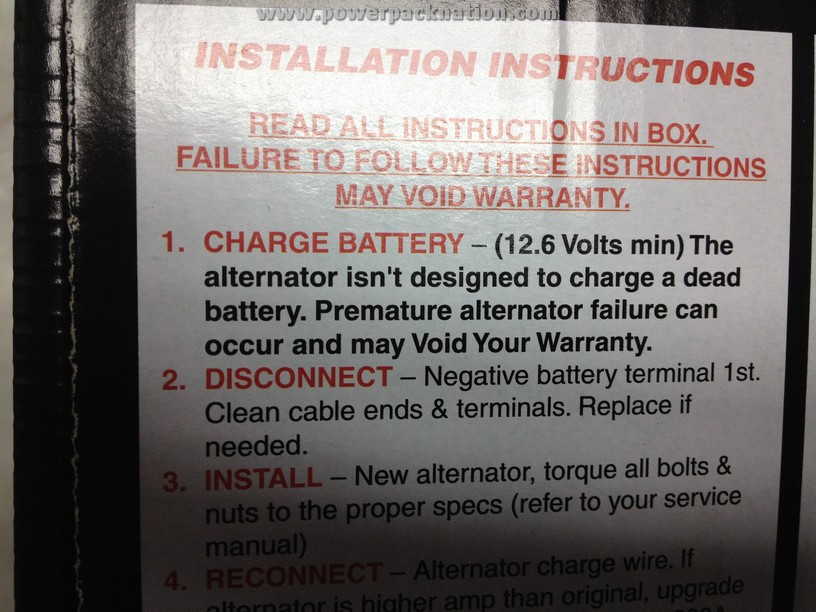 Charging dead store battery with alternator